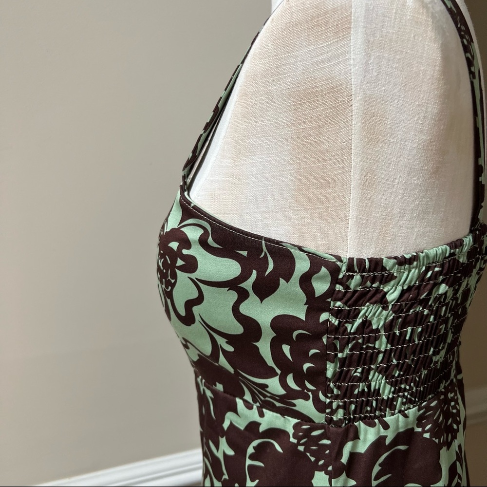 Madison Leigh - Summer to Autumn Brown and Mint Green Dress - Picture 3 of 9